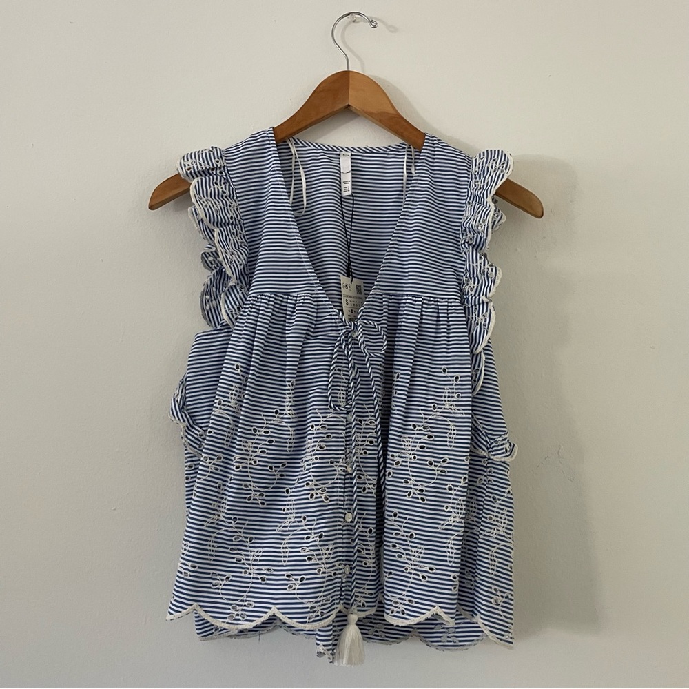 Zara Ruffle Sleeve Top (NWT)